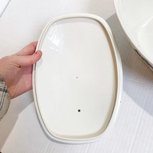 Villeroy & Boch Primabella Casserole Lidded Vintage Vegetable Print 50s 60s Mid - Picture 8 of 15